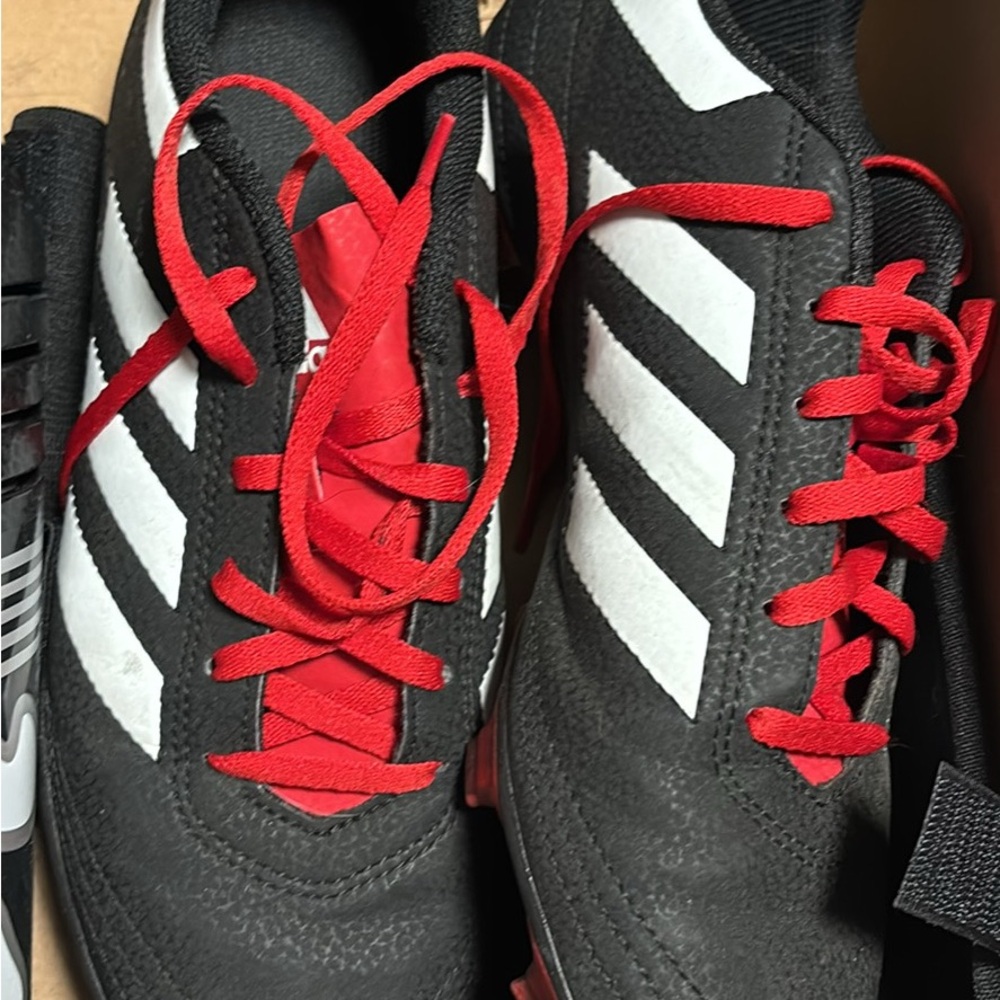 Adidas Golettos in Black, White, and Scarlet